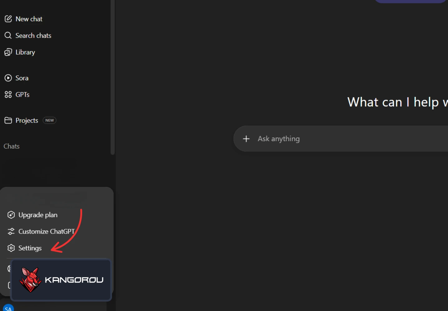 بخش setting account
