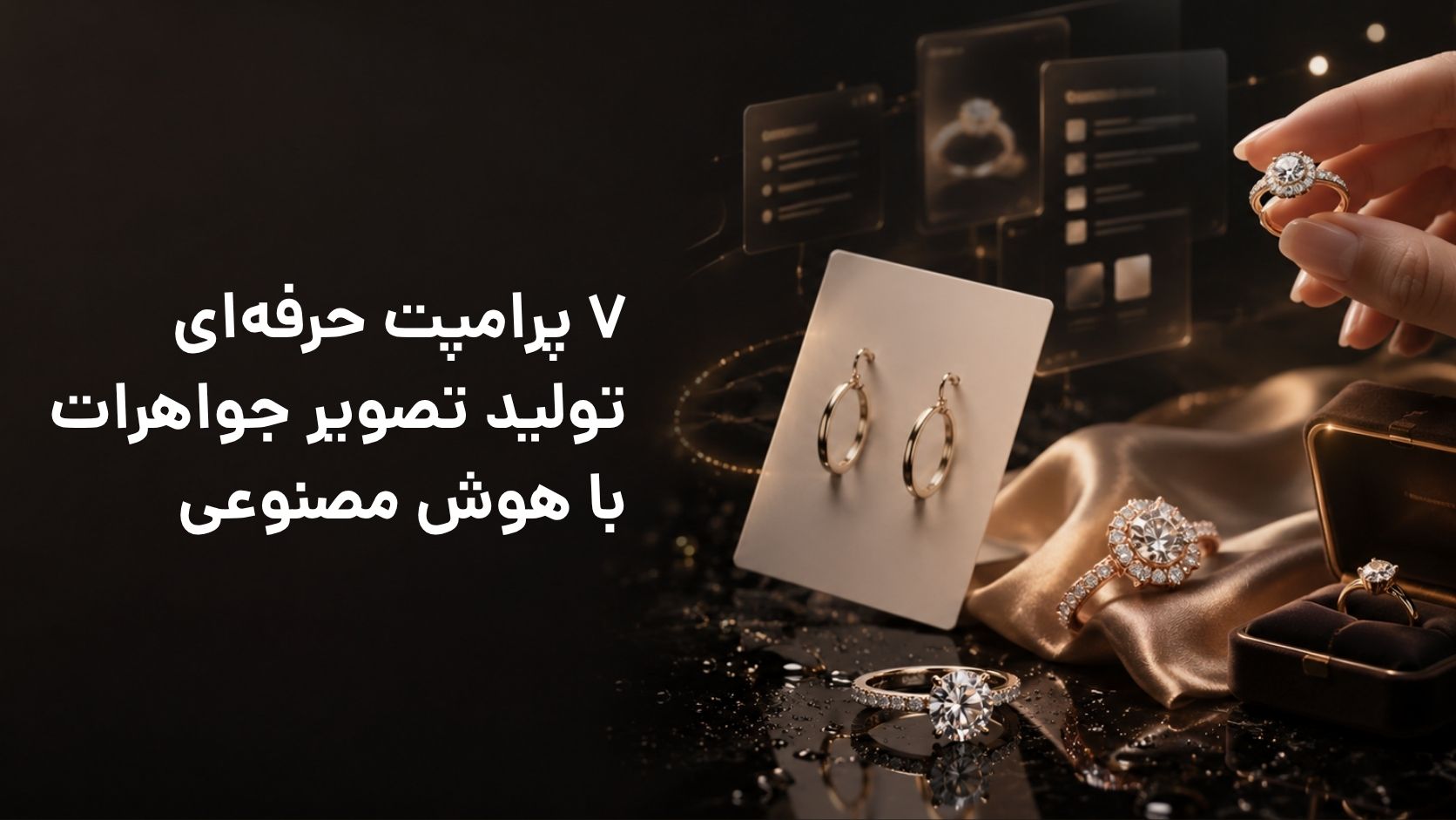 ۷ پرامپت حرفه‌ای تولید تصویر جواهرات با هوش مصنوعی